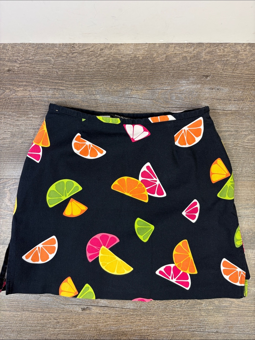 Briggs New York Citrus Print Mini Skort Size 8 Retro Fruit Slice Golf Tennis